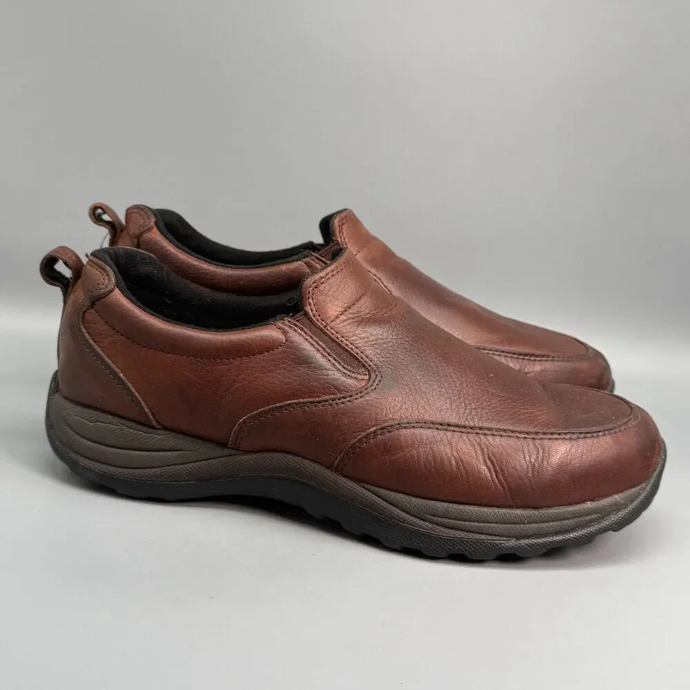 L.L. Bean Comfort Moc Men's 11 Wide Brown Leather Slip-On Loafers Shoes Moccasin